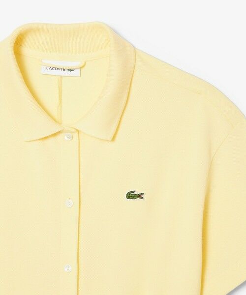 LACOSTE / ラコステ ミニ丈・ひざ丈ワンピース | 鹿の子地シャツドレス ドレープフレアワンピース | 詳細4