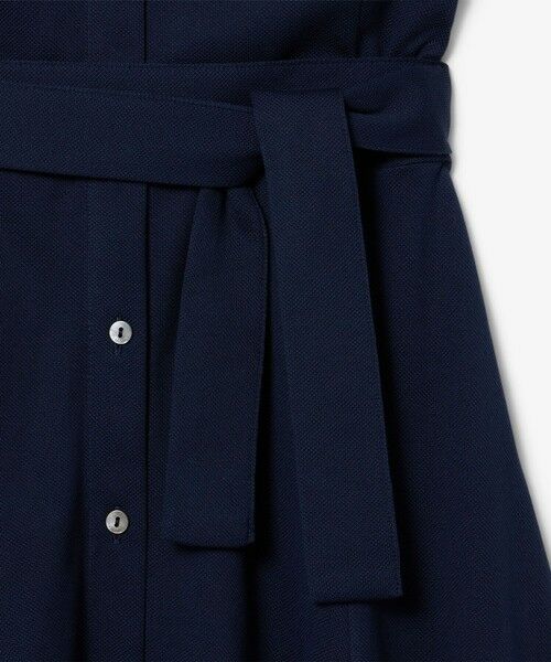 LACOSTE / ラコステ ミニ丈・ひざ丈ワンピース | 鹿の子地シャツドレス ドレープフレアワンピース | 詳細14