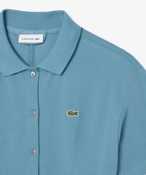 LACOSTE / ラコステ ミニ丈・ひざ丈ワンピース | 鹿の子地シャツドレス ドレープフレアワンピース | 詳細18