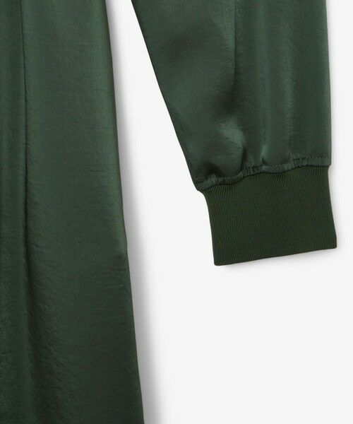 LACOSTE / ラコステ ミニ丈・ひざ丈ワンピース | サイドスリット シャイニーツイルロングドレス ハーフジップワンピース | 詳細5