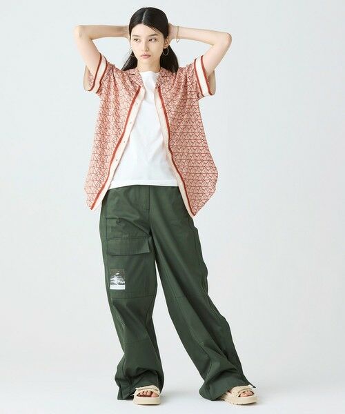 LACOSTE / ラコステ デニムパンツ | アシンメトリー ワイドストレート カーゴポケットパンツ | 詳細10