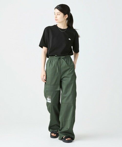 LACOSTE / ラコステ デニムパンツ | アシンメトリー ワイドストレート カーゴポケットパンツ | 詳細5