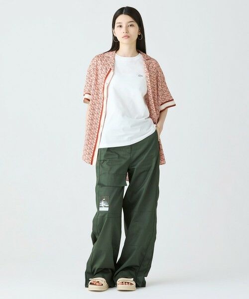 LACOSTE / ラコステ デニムパンツ | アシンメトリー ワイドストレート カーゴポケットパンツ | 詳細7