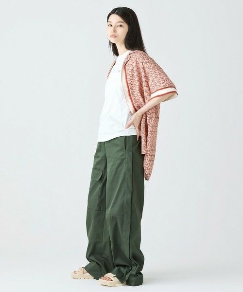 LACOSTE / ラコステ デニムパンツ | アシンメトリー ワイドストレート カーゴポケットパンツ | 詳細8