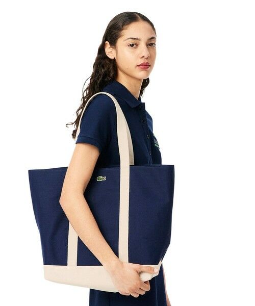 LACOSTE/ラコステ ローラン・ギャロス コラボトートバッグ ネイビー FREE LACOSTE/ラコステ ローラン・ギャロス コラボトートバッグ ネイビー FREE