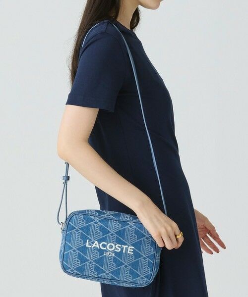 LACOSTE / ラコステ ショルダーバッグ | ヘリテージジャカード モノグラムデニムミニショルダーポーチ | 詳細6