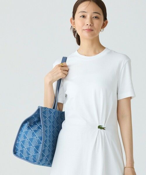 LACOSTE / ラコステ トートバッグ | ヘリテージジャカード モノグラムデニムトートバッグ | 詳細5