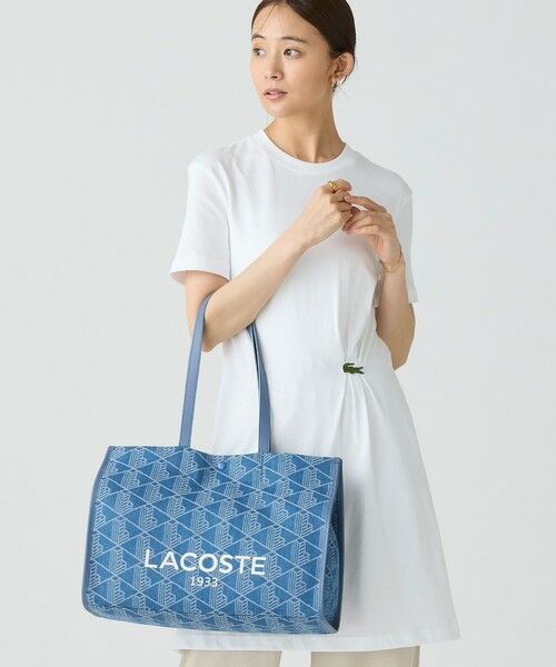 LACOSTE / ラコステ トートバッグ | ヘリテージジャカード モノグラムデニムトートバッグ | 詳細6