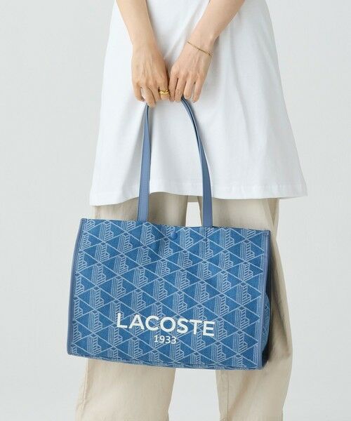 LACOSTE / ラコステ トートバッグ | ヘリテージジャカード モノグラムデニムトートバッグ | 詳細7