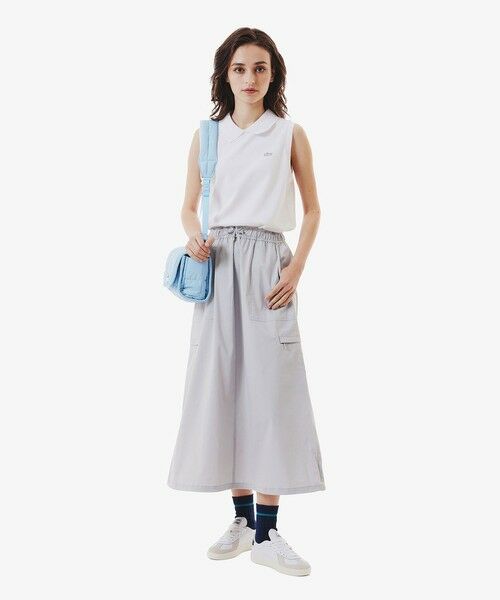 LACOSTE / ラコステ ポロシャツ | コットン鹿の子 メッシュカラー バックボタンノースリーブポロシャツ | 詳細9