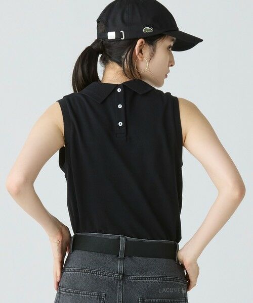LACOSTE / ラコステ ポロシャツ | コットン鹿の子 メッシュカラー バックボタンノースリーブポロシャツ | 詳細11