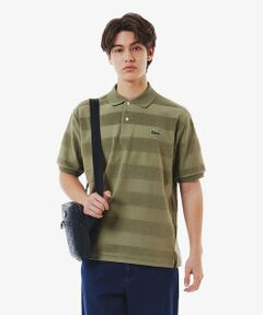 LACOSTE / ラコステ ポロシャツ | パイル地切り替え同色ボーダーポロシャツ
