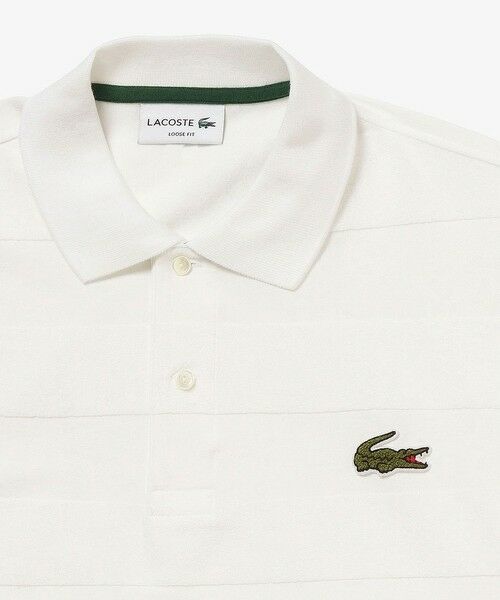 LACOSTE / ラコステ ポロシャツ | パイル地切り替え同色ボーダーポロシャツ | 詳細3