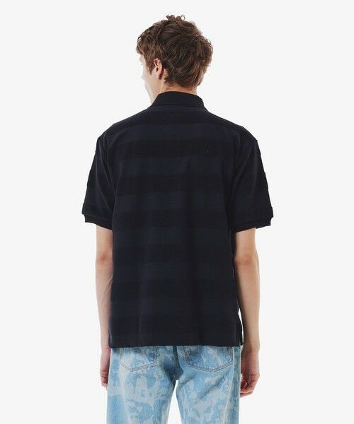 LACOSTE / ラコステ ポロシャツ | パイル地切り替え同色ボーダーポロシャツ | 詳細5