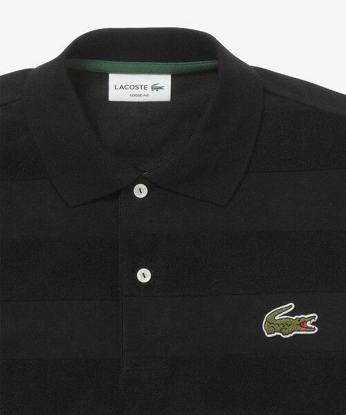 LACOSTE / ラコステ ポロシャツ | パイル地切り替え同色ボーダーポロシャツ | 詳細7