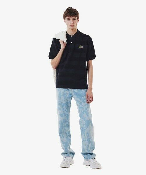 LACOSTE / ラコステ ポロシャツ | パイル地切り替え同色ボーダーポロシャツ | 詳細8