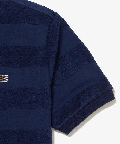 LACOSTE / ラコステ ポロシャツ | パイル地切り替え同色ボーダーポロシャツ | 詳細13
