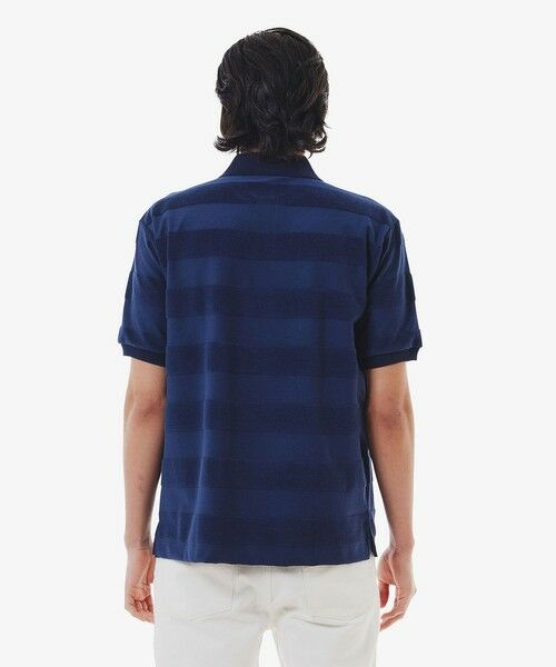 LACOSTE / ラコステ ポロシャツ | パイル地切り替え同色ボーダーポロシャツ | 詳細9
