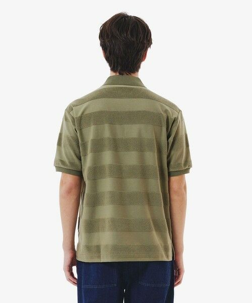 LACOSTE / ラコステ ポロシャツ | パイル地切り替え同色ボーダーポロシャツ | 詳細16