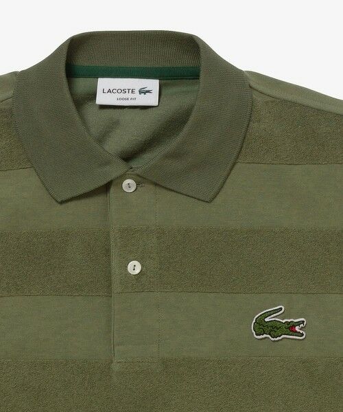 LACOSTE / ラコステ ポロシャツ | パイル地切り替え同色ボーダーポロシャツ | 詳細18