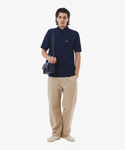 LACOSTE / ラコステ ポロシャツ | 鹿の子地切り替え同色ストライプボタンダウンポロシャツ | 詳細16