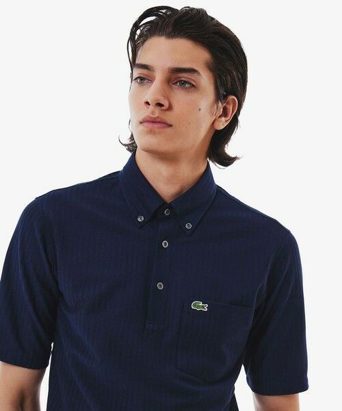 LACOSTE / ラコステ ポロシャツ | 鹿の子地切り替え同色ストライプボタンダウンポロシャツ | 詳細8