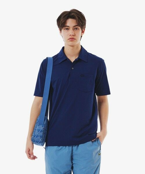 LACOSTE/ラコステ 速乾ストレッチシングルジャージポロシャツ ネイビー 3(日本サイズM) LACOSTE/ラコステ 速乾ストレッチシングルジャージポロシャツ ネイビー 3(日本サイズM)