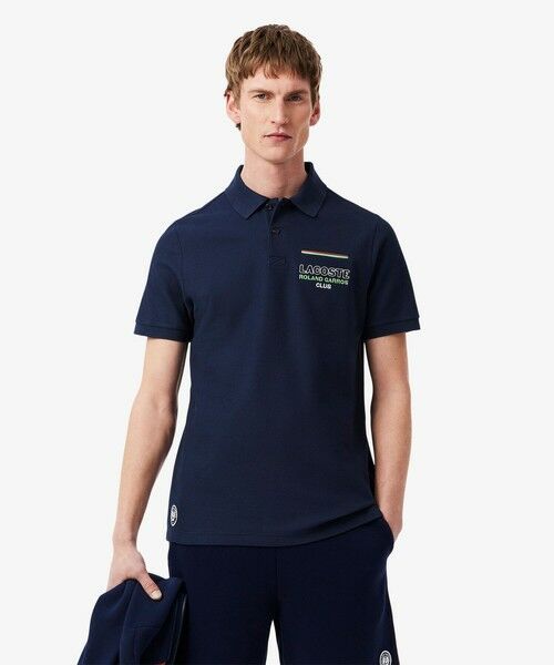 美品　LACOSTE イレギュラープラケットポロシャツ LACOSTE ラコステ イレギュラープラケットポロシャツ サイズ34