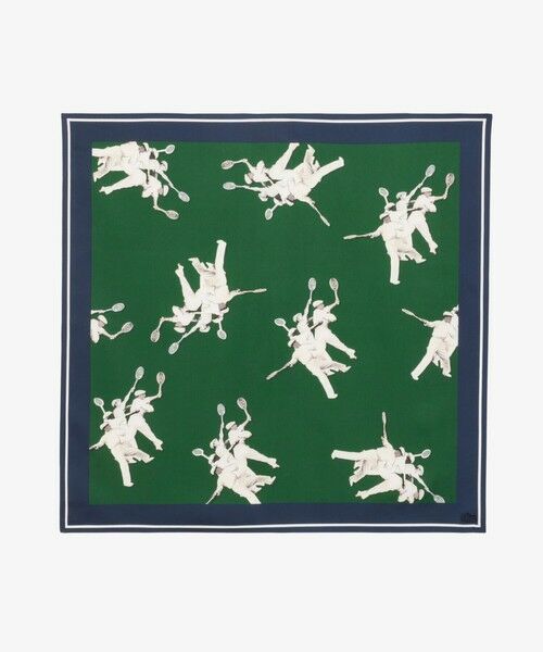 LACOSTE/ラコステ ルネ・ラコステシルクスカーフ グリーン FREE LACOSTE/ラコステ ルネ・ラコステシルクスカーフ グリーン FREE