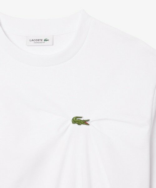 LACOSTE / ラコステ Tシャツ | ワニロゴプリーツオーバーサイズフィットTシャツ | 詳細8