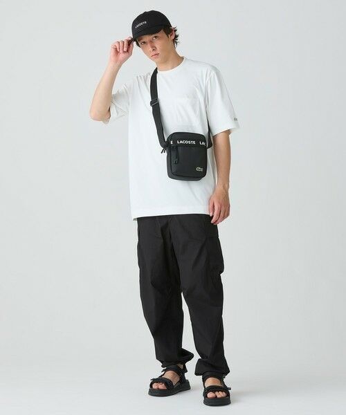 t　半袖-L セール】 ワンポイントロゴ オーバーサイズ ポケット半袖Tシャツ