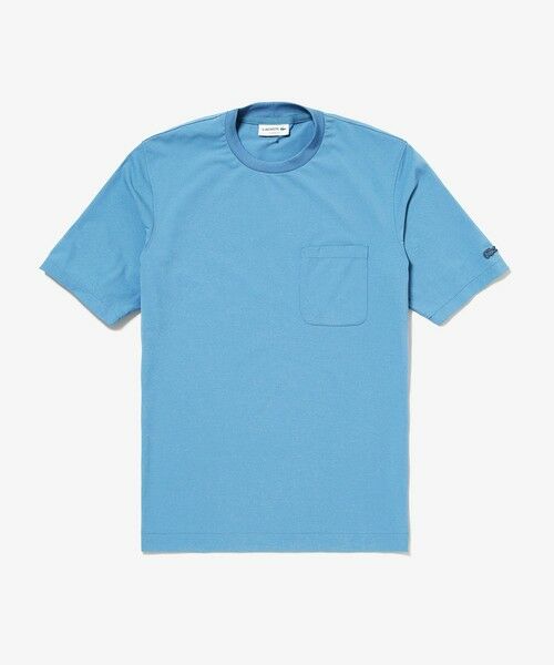 【新品未使用タグ付き】LACOSTE(ラコステ)Tシャツ 水色 セール】 ワンポイントロゴ オーバーサイズ ポケット半袖Tシャツ