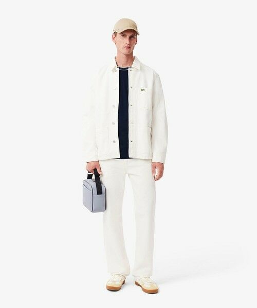 LACOSTE / ラコステ Tシャツ | 配色ラインドリブネック鹿の子地 半袖Tシャツ | 詳細5