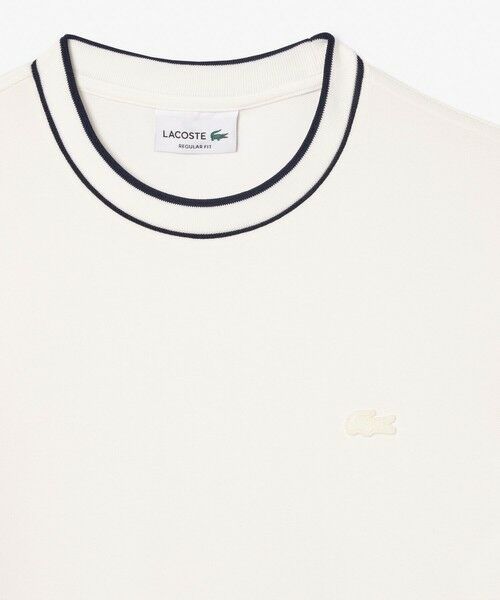 LACOSTE / ラコステ Tシャツ | 配色ラインドリブネック鹿の子地 半袖Tシャツ | 詳細14