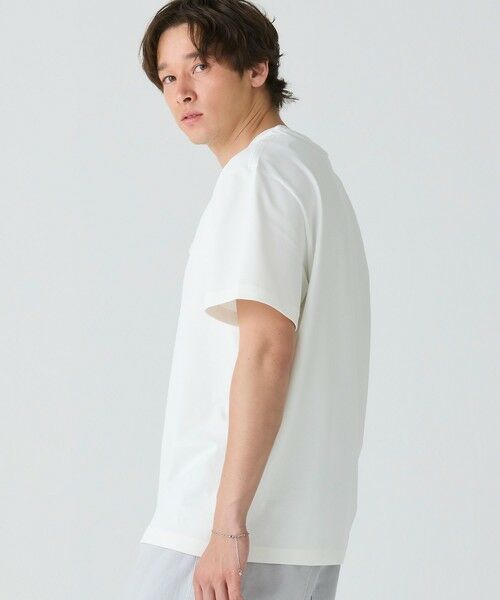 LACOSTE ホワイト Tシャツ 定価11000円 新品 アウトラインクロックポケットTシャツ TH5581 - ラコステ