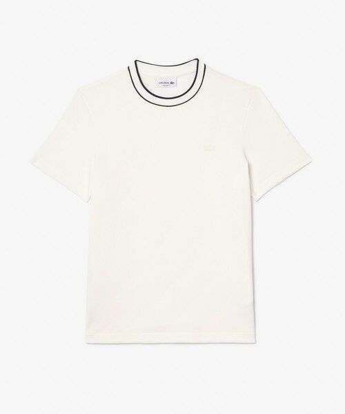 LACOSTE ホワイト Tシャツ 定価11000円 新品 LACOSTE ラコステ 半袖Tシャツ メンズ COTTON JERSEY SIGN PRINT