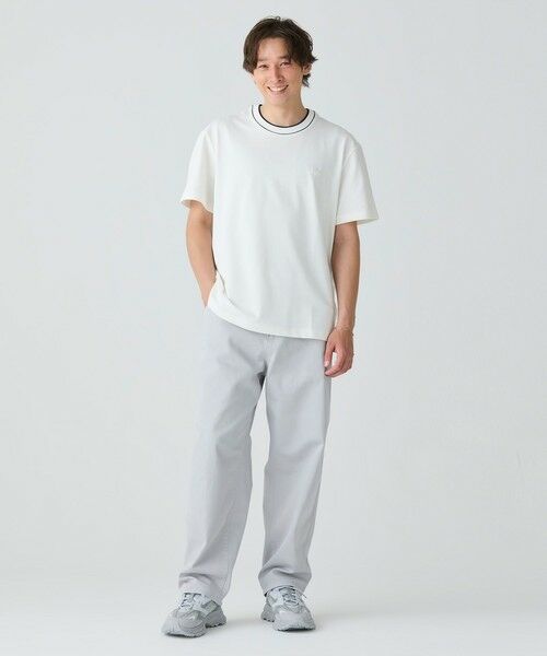 LACOSTE / ラコステ Tシャツ | 配色ラインドリブネック鹿の子地 半袖Tシャツ | 詳細10