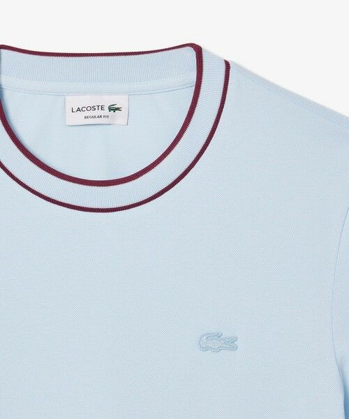 LACOSTE / ラコステ Tシャツ | 配色ラインドリブネック鹿の子地 半袖Tシャツ | 詳細19