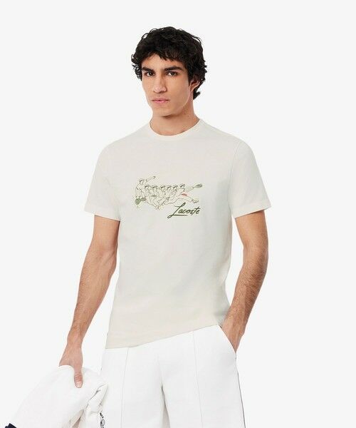 LACOSTE / ラコステ Tシャツ | プレーシークエンスウルトラドライTシャツ(オフホワイト)