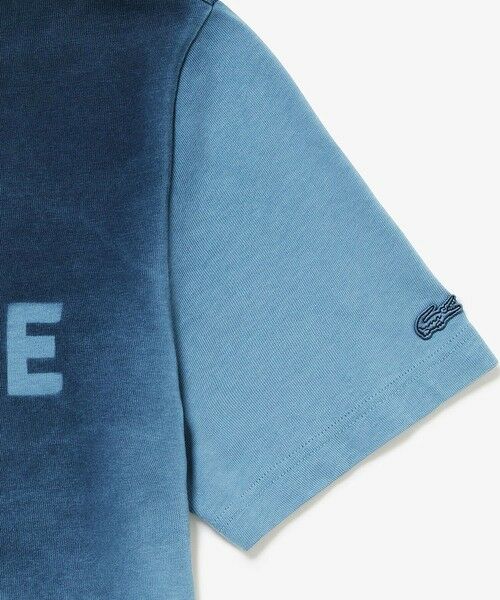 LACOSTE / ラコステ Tシャツ | グラデーション ステンシルブランドネームロゴTシャツ | 詳細4