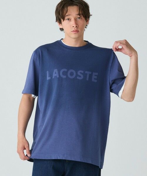 LACOSTE / ラコステ Tシャツ | グラデーション ステンシルブランドネームロゴTシャツ | 詳細5