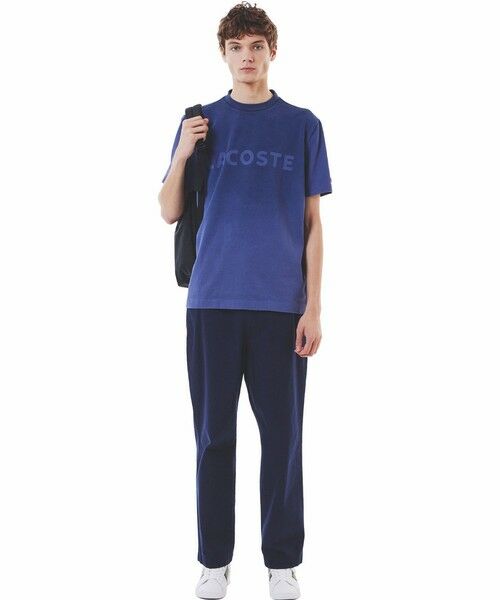 LACOSTE / ラコステ Tシャツ | グラデーション ステンシルブランドネームロゴTシャツ | 詳細14