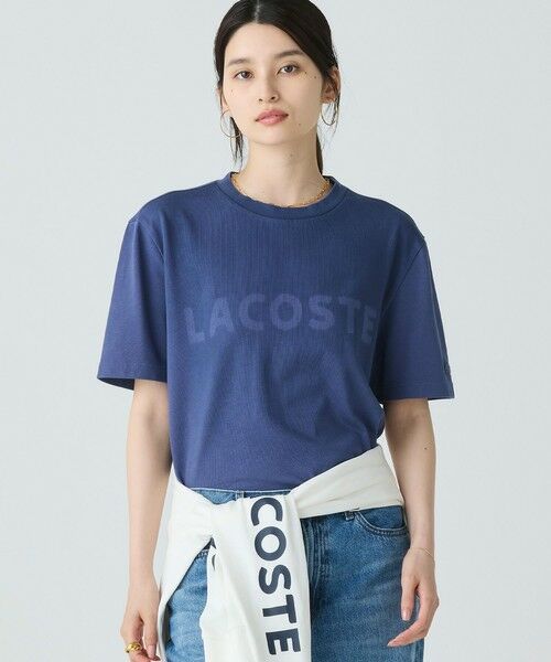 LACOSTE / ラコステ Tシャツ | グラデーション ステンシルブランドネームロゴTシャツ | 詳細7