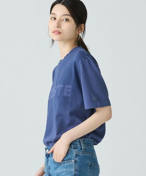 LACOSTE / ラコステ Tシャツ | グラデーション ステンシルブランドネームロゴTシャツ | 詳細8