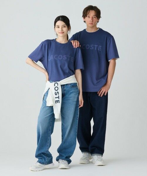 LACOSTE / ラコステ Tシャツ | グラデーション ステンシルブランドネームロゴTシャツ | 詳細11