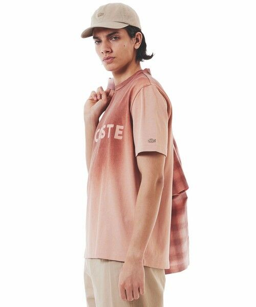LACOSTE / ラコステ Tシャツ | グラデーション ステンシルブランドネームロゴTシャツ | 詳細15