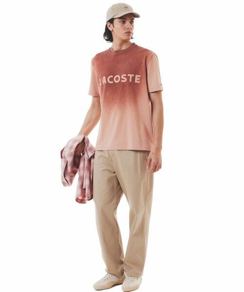 LACOSTE / ラコステ Tシャツ | グラデーション ステンシルブランドネームロゴTシャツ | 詳細17