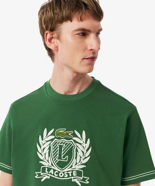 LACOSTE / ラコステ Tシャツ | ハンドステッチ風フレンチグラフィックTシャツ | 詳細1