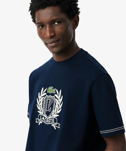 LACOSTE / ラコステ Tシャツ | ハンドステッチ風フレンチグラフィックTシャツ | 詳細6