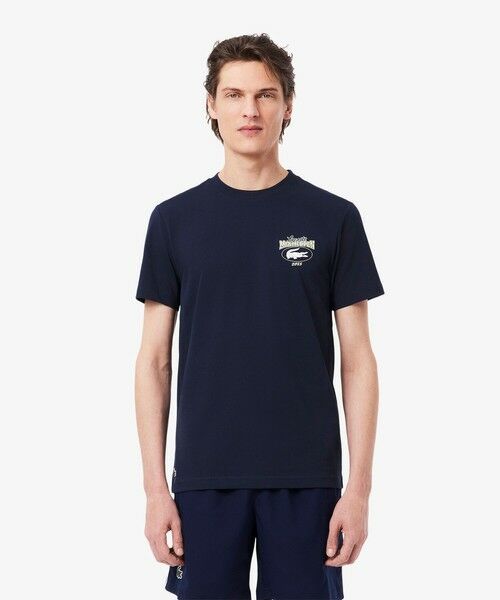 LACOSTE/ラコステ 2025マイアミオープンワンポイントプリントTシャツ ネイビー M LACOSTE/ラコステ 2025マイアミオープンワンポイントプリントTシャツ ネイビー M